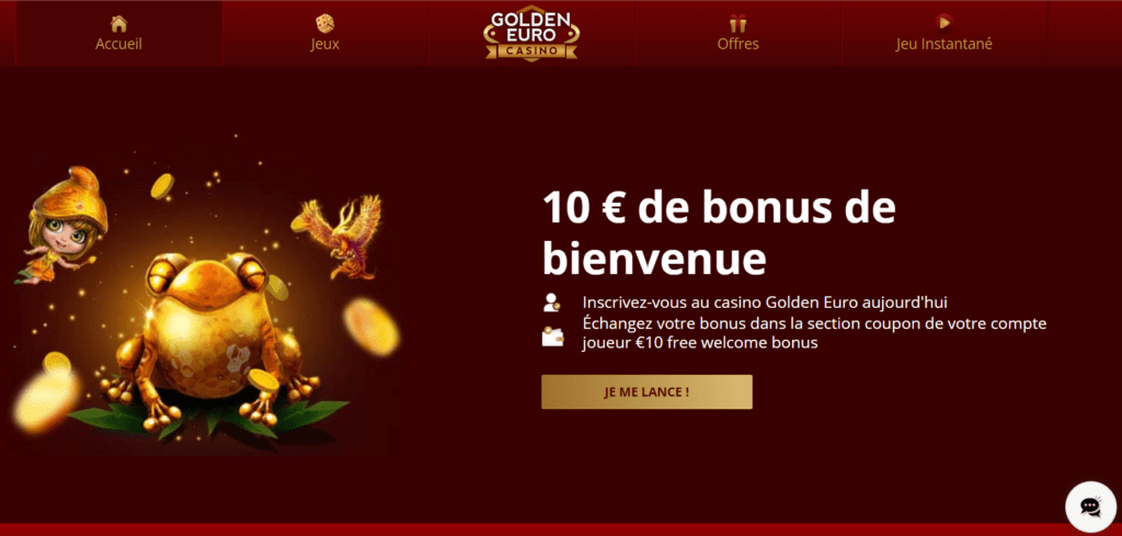Golden Euro Casino Bonus de Bienvenue