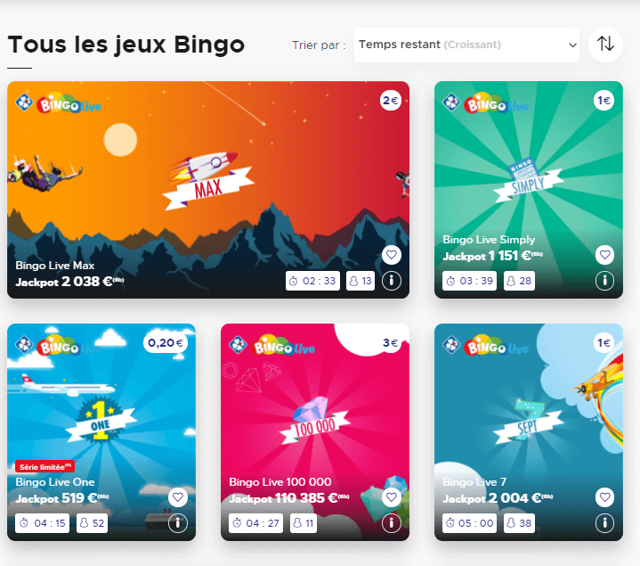 Jeux de bingo chez FDJ France