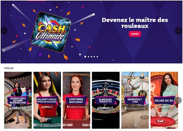 Jeux de croupiers en direct à Partycasino