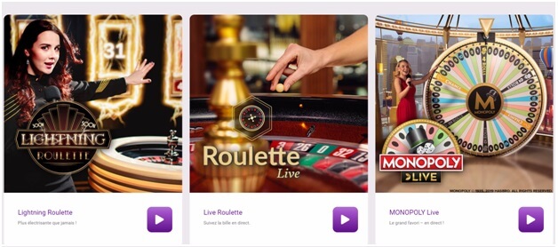 Jeux de croupiers en direct du Jackpot City Casino