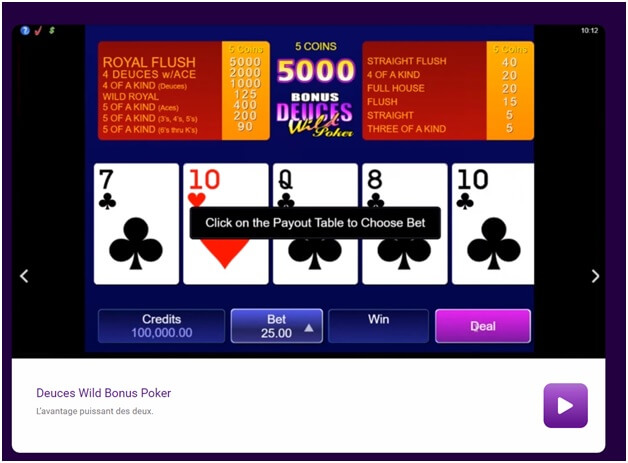 Jeux de poker Jackpot City Casino