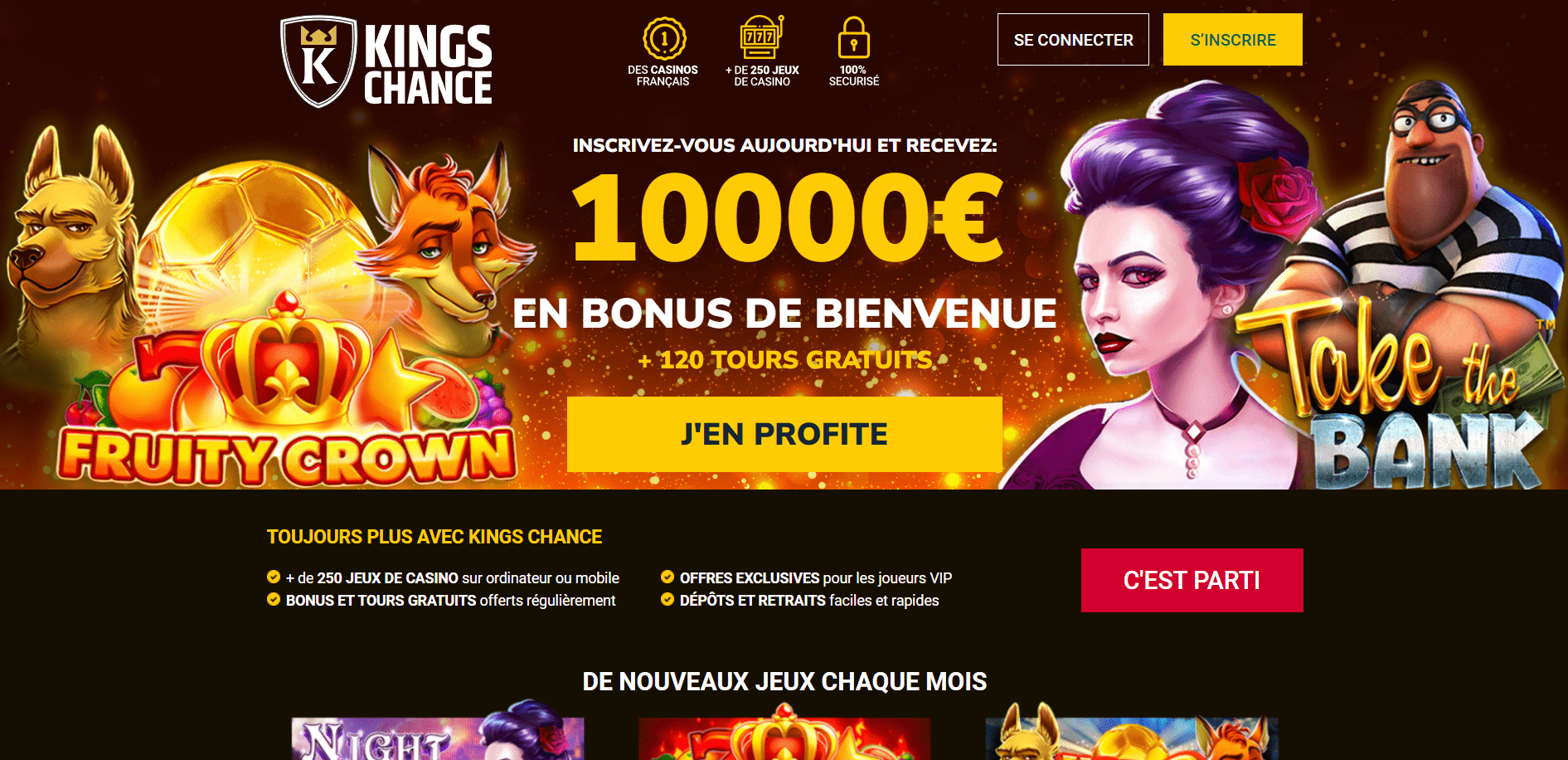 King's Chance Spin Casino 10000 Euro en Bonus