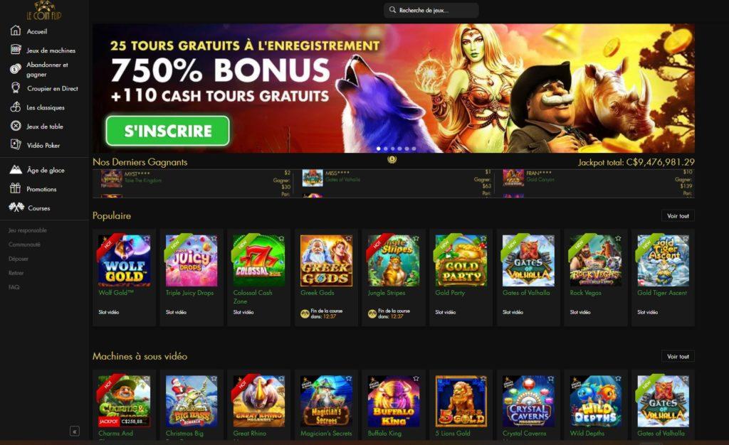 Le coin flip Casino en ligne