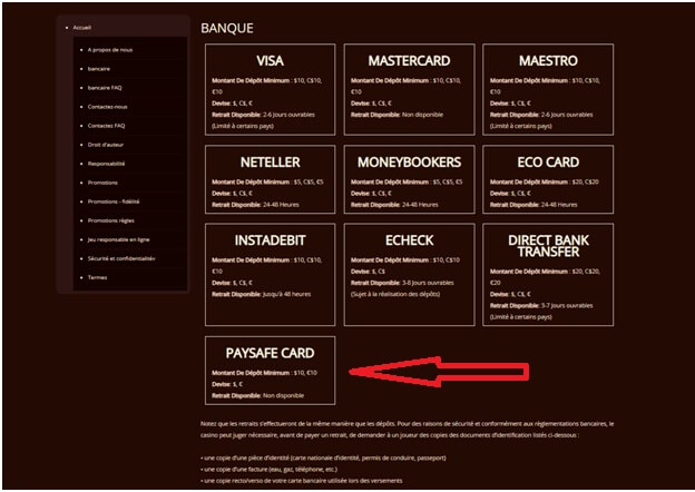 Paysafecard et les casinos en ligne