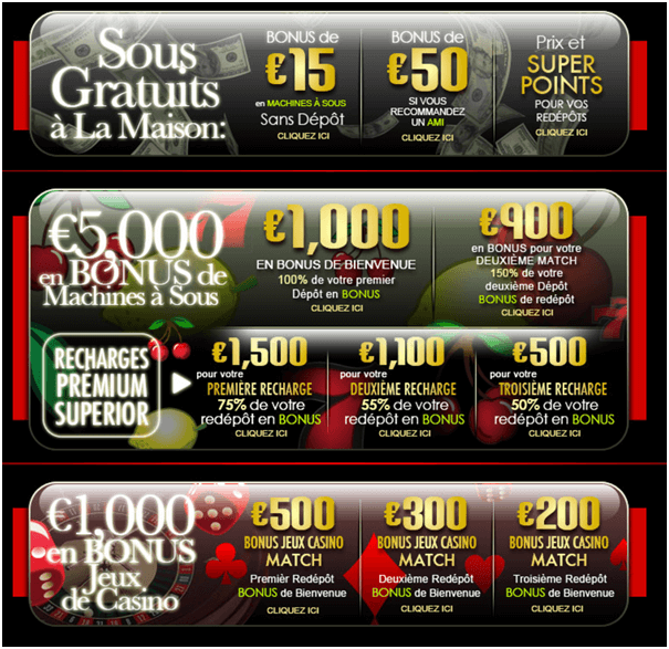 Superior Casino Fr- Bonus de bienvenue