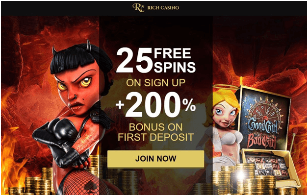 Tours gratuits sur Rich Casino