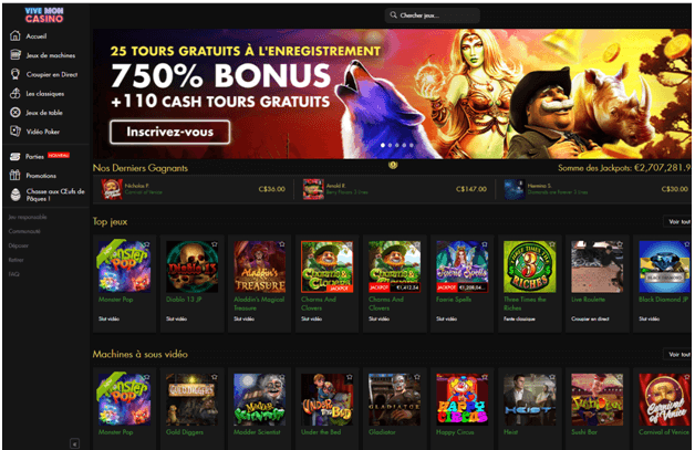 Vive Mon Casino Accepte les dépôts Paysafe