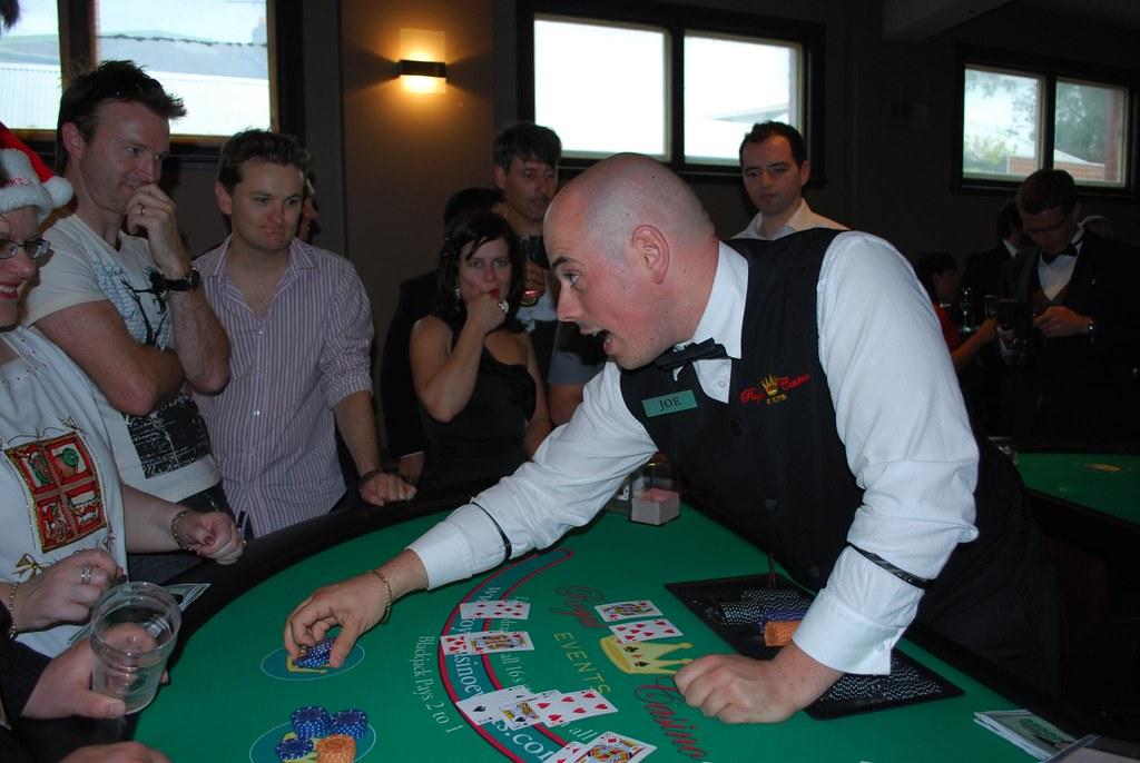 croupier de blackjack